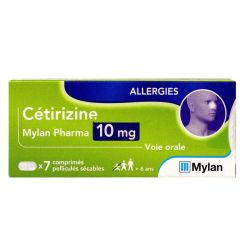Cetiriz Viatris Co 10Mg Cpr Pesé Plq/7