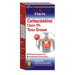 Carbocist Clarix 5% S Buv S Sucre Ad Fl/250Ml