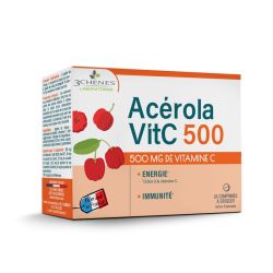 3 Chenes Acérola Vitc 500 Cpr Croq B/24