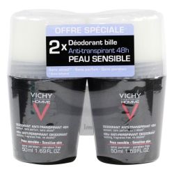 Vichy Homme Déod 48H Anti-Irrit 2Billes/50Ml