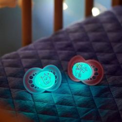 Mam Origin Sucette Nuit Silic 6M+ B/2