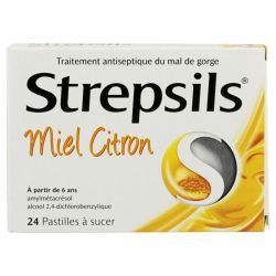 Strepsils Past Suc Miel Cit Plq/24