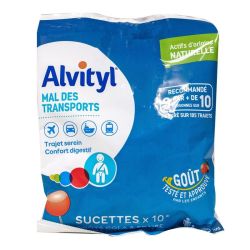 Alvityl Sucette Mal Transports Cola Fraise 10