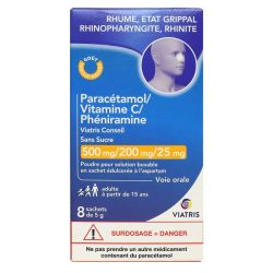 Parace/Vit Viatris 500Mg/200Mg/25Mg 8Sach/5G