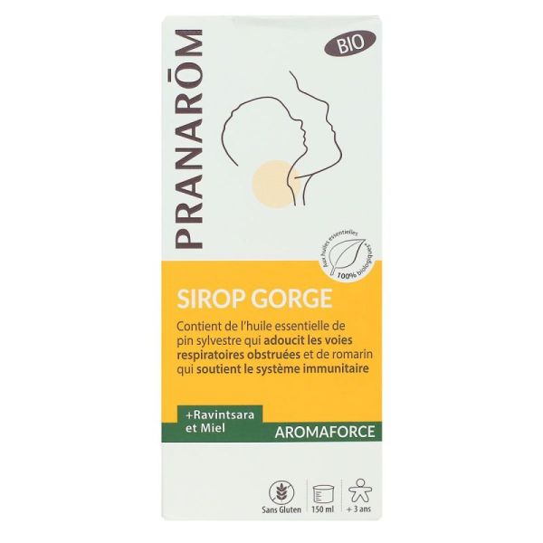 Aromaforce Sirop Gorge Miel Bio 150Ml