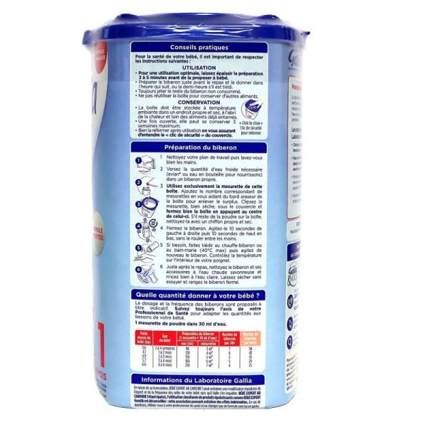 Gallia Bb Exp Ar1 Caroube Lait Pdr B/800G