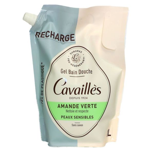 Cavailles Gel Bain Dche Amande Eco-Rech/1L