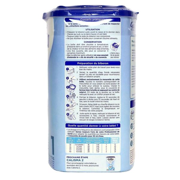 Gallia Calisma 1 Lait Pdr B/800G