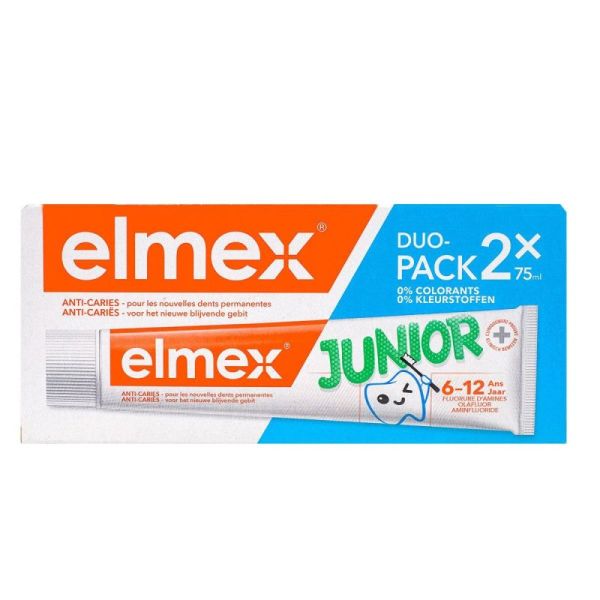 Elmex Junior Pâte Dtf 7-12Ans Menthe 2T/75Ml
