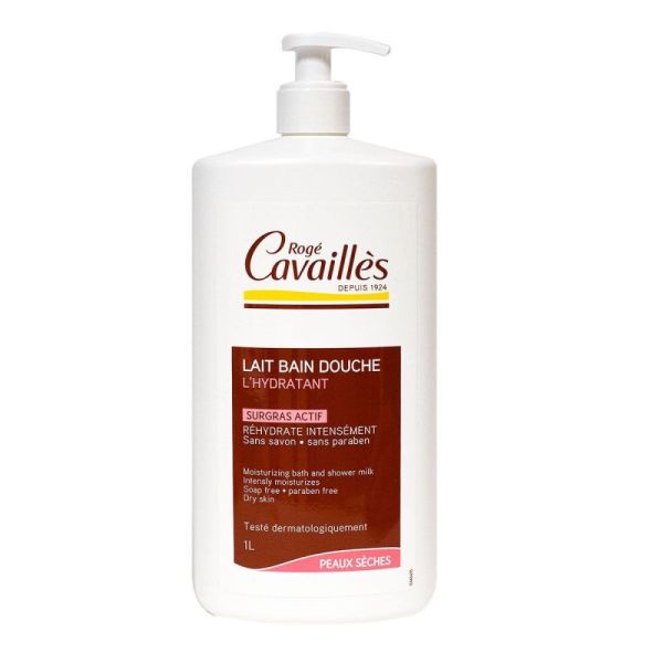 Roge Cavailles Lait Bain Dche Hydrat Fl/1L