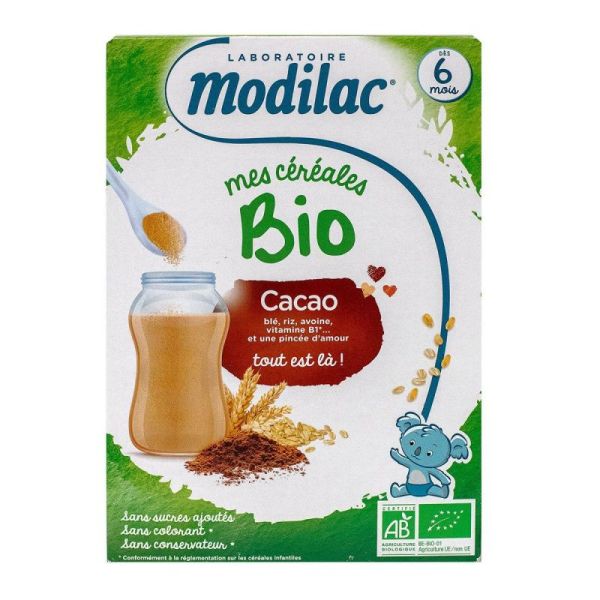 Modilac Cereales Bio Far Cacao Dès 6 M B/250G