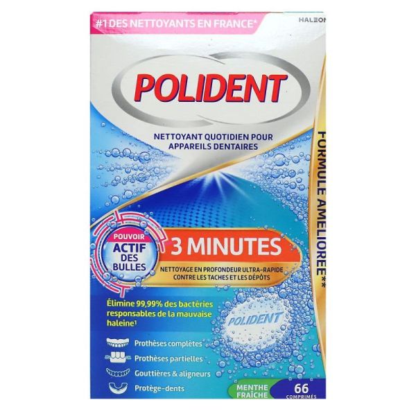 Polident Nettoyant Quot Menthe Fraiche 66Cps