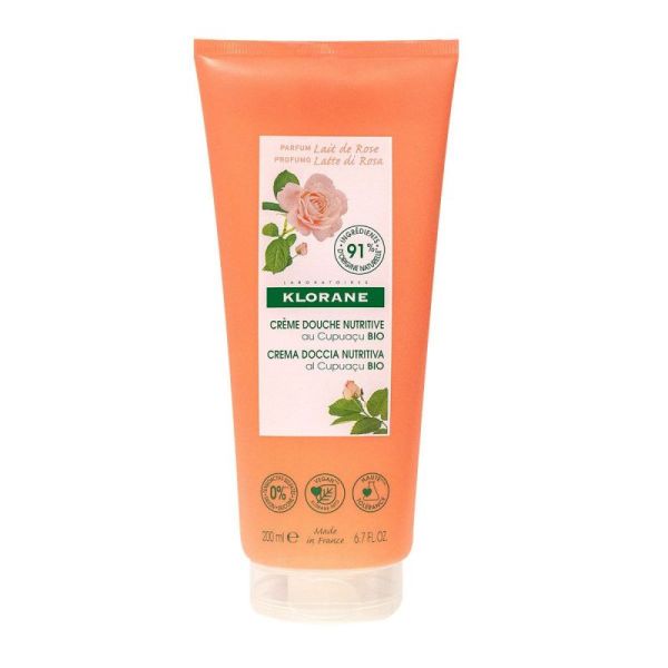 Klorane Soins Corps Cr Dche Lait Rose T/200Ml