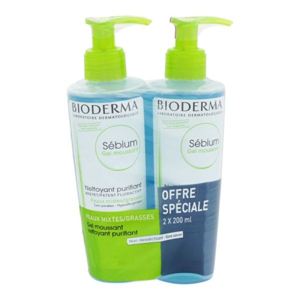 Bioderma Sebium Moussant Gel Nettoy 2T/200Ml