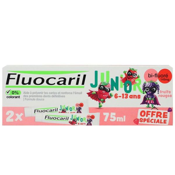Fluoc Junior Dentif Frt Rge 6-12Ans 2T/75Ml