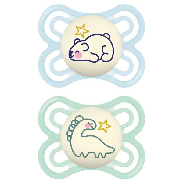 Mam Perfect Sucette Anat Silic 2-6M Nuit B/2