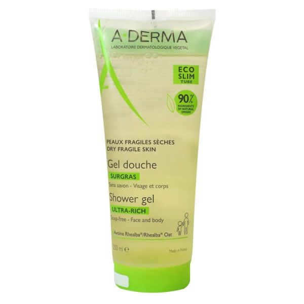 Aderma Gel Douche Surgras Tube/200Ml
