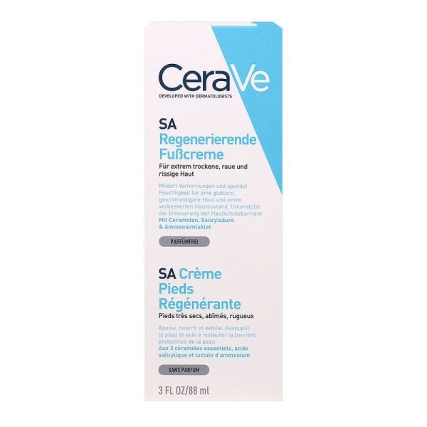 Cerave Sa Cr Pieds Régénér T/88Ml