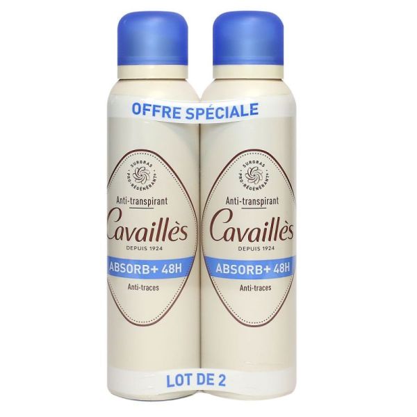 Cavailles Deo Absorb+ Déod 48H Trac 2Sp/150Ml