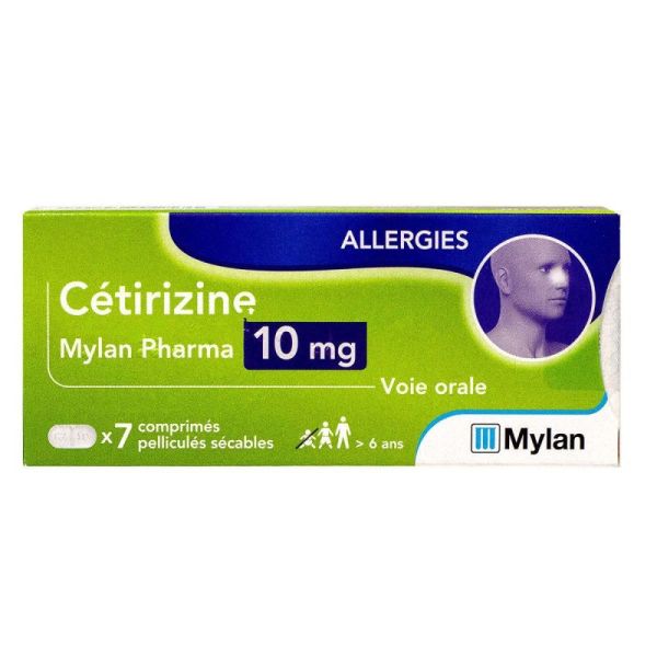 Cetiriz Viatris Co 10Mg Cpr Pesé Plq/7