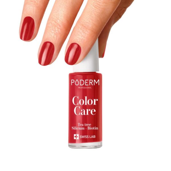 Poderm Vernis Color Care 253 Rouge Allure 8Ml