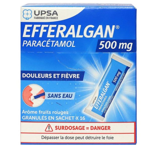 Efferalgan 500Mg Glé En Sach Frt Rge Sach/16