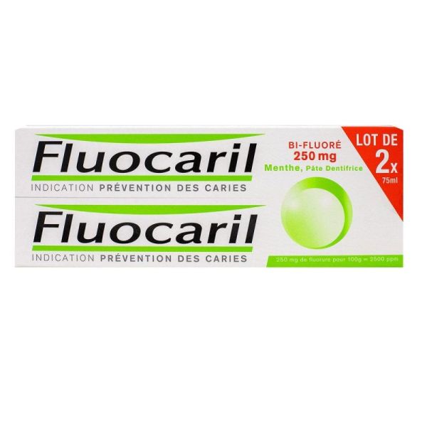 Fluoc Bi-Fluoré 250Mg Pâte Dtf Ment 2T/75Ml