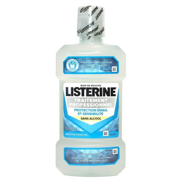 Listerine Trait Pro Bain Bch Émail Sens 500Ml