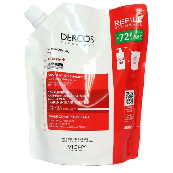 Dercos Energy+ Shamp Énergis Aminex Eco/400Ml