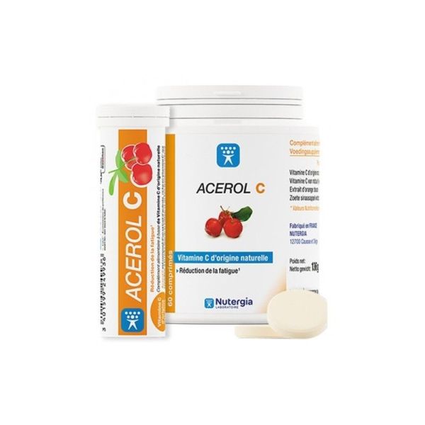Acerol C Vit C Nat Cimprimés à croquer Pot /60 +20%