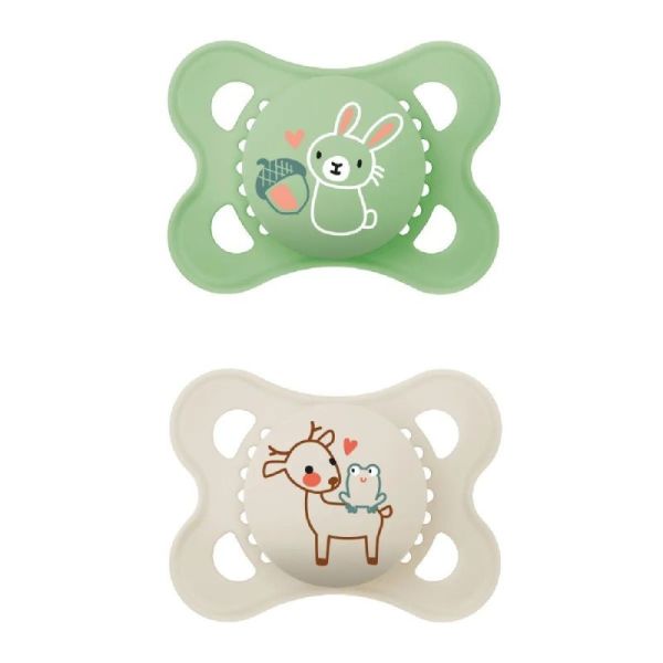 Mam Origin Sucette Silic 2-6M Nat B/2