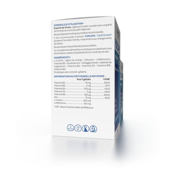 Forcapil Fortif Gél Chev Ongl Pilul/180+60