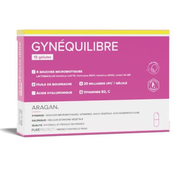Aragan Gynequilibre Gél Combocap B/15