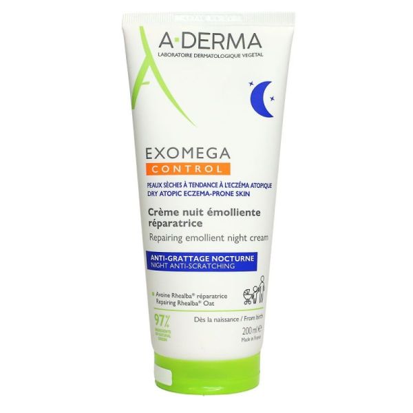 Aderma Exomega Control Nuit Crème Émolliente 200Ml