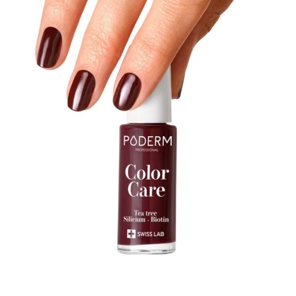 Poderm Vernis Color Care 437 Rouge Noir 8Ml
