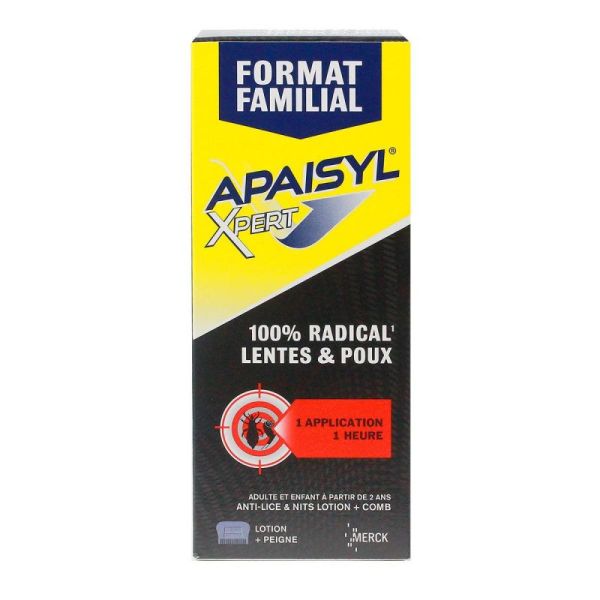 Apaisyl Xpert Lot Trait Poux Lente Fl/200Ml