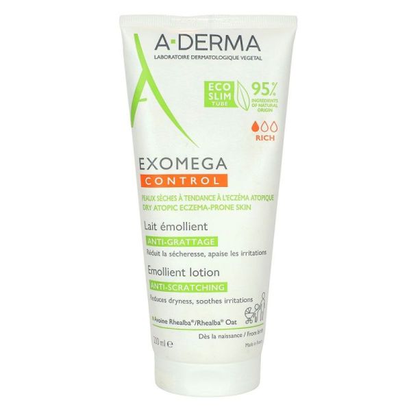 Aderma Exomega Control Lait Émollient Tube/200Ml