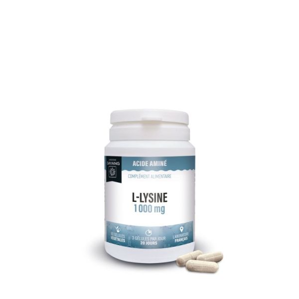 60 gélules L-lysine 1 000 mg