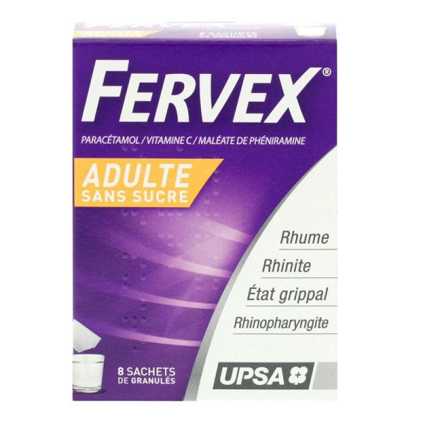 Fervex Glé Buv En Sach Ss Sucre Ad B/8