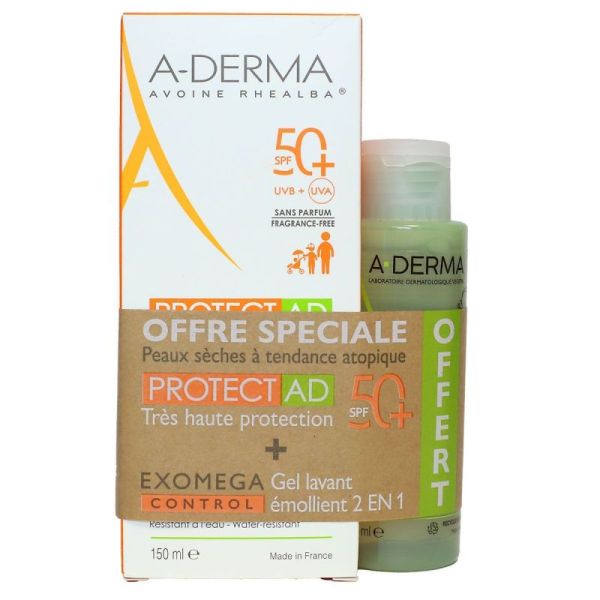 Aderma Protect-Ad Spf50+ Cr T/150Ml+Lav 2En1