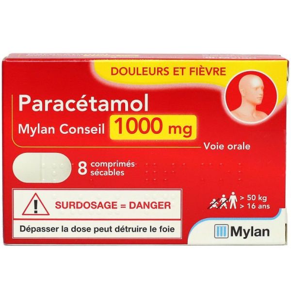 Parace Viatris Co 1000Mg Cpr Séc Plq/8