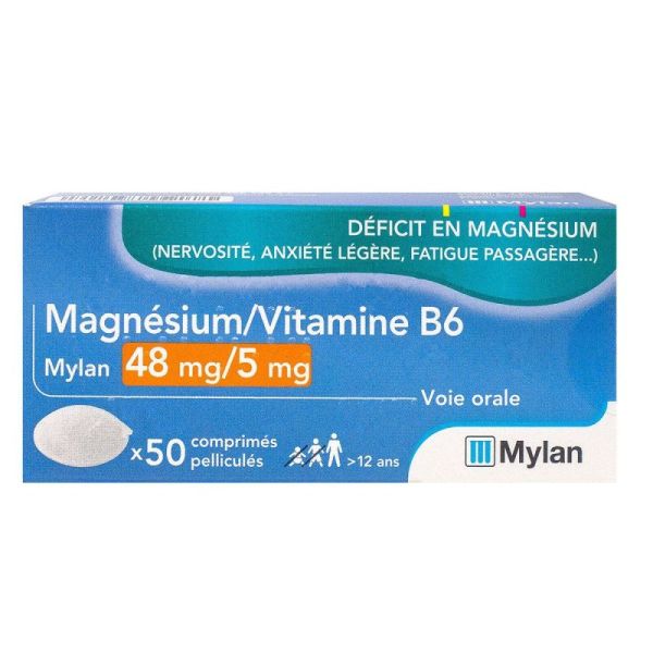 Mg/Vit B6 Viatris 48Mg/5Mg Cpr Pell Plq/50