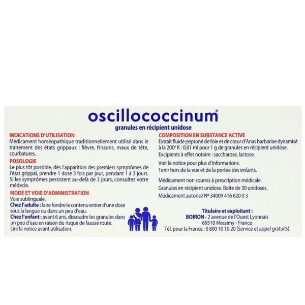 Oscillococcinum Gran Unidose 30Unidoses