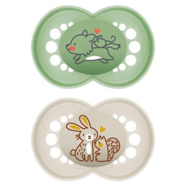 Mam Origin Sucette Silic 6M+ Nat B/2