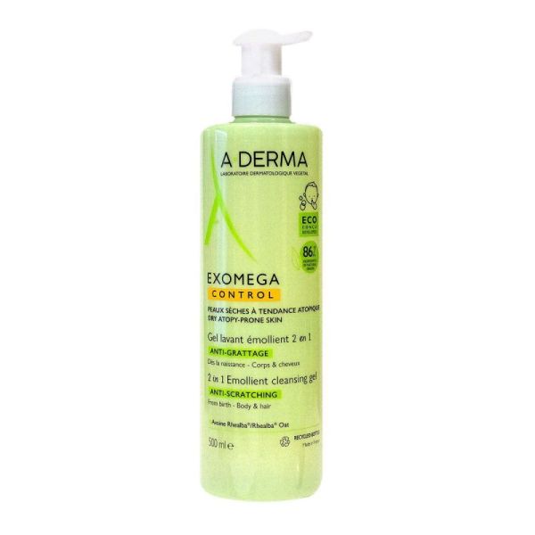 Aderma Exomega Control Gel Émoll 2En1 500Ml