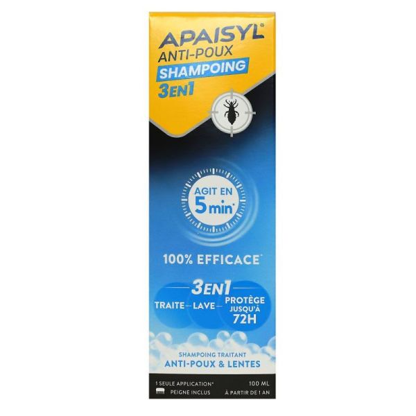 Apaisyl Anti-Poux Shamp 3 En 1 Fl/100Ml