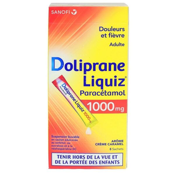 Dolipraneliquiz 1000Mg S B Éd 8S/12Ml