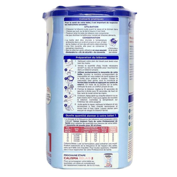 Gallia Calisma Relais 1 Lait Pdr B/800G