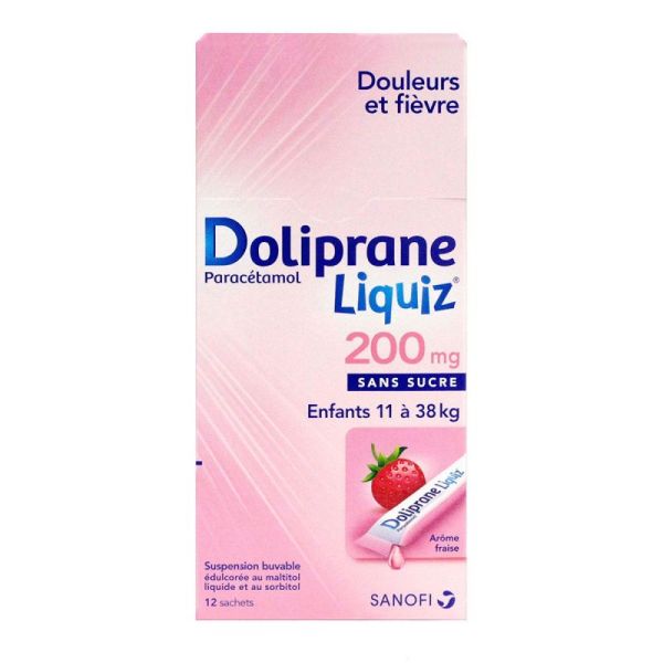 Dolipraneliquiz 200Mg Susp Buv En Sach 12Sach