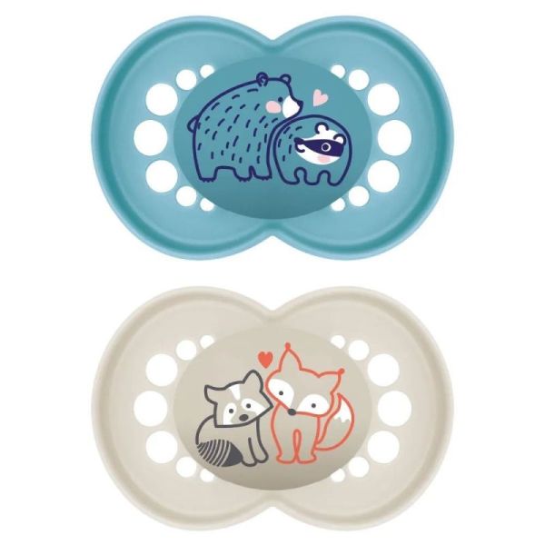 Mam Origin Sucette Silic 6M+ Nat B/2